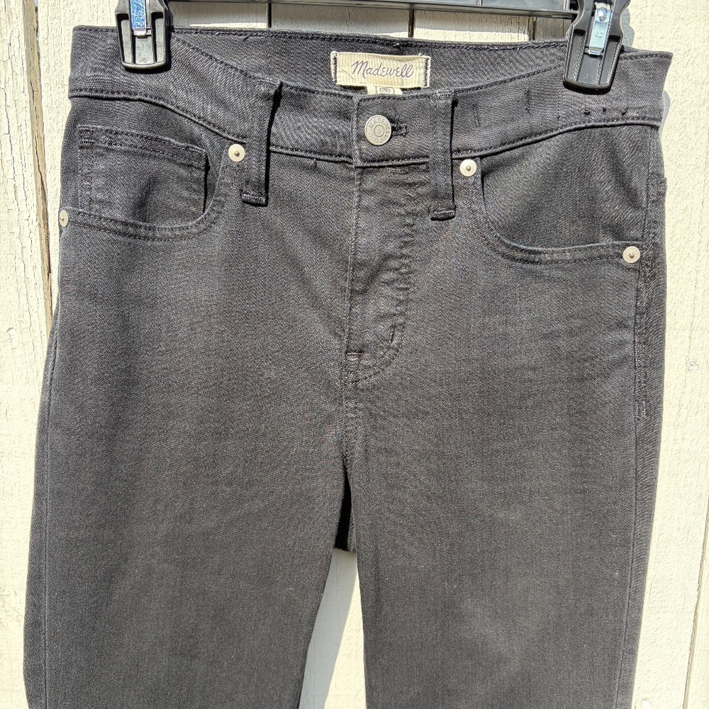 Madewell 9" Mid-Rise skinny jeans 26 black - Picture 8 of 12